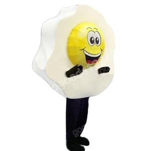 2024 Adult size Fried Egg Mascot Costumes Halloween Fancy Party Dress Cartoon Character Carnival Xmas Advertising Birthday Party Costume Outfit