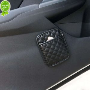 Novo bolso de armazenamento de carro couro do plutônio organizador porta centro console saco de armazenamento para telefone/cartão pequenas coisas universal interior do carro