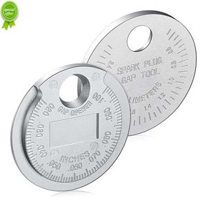 Novo 1pc 0.6-2.4mm faixa tipo moeda vela de ignição ferramenta de medição de lacuna de vela de ignição ferramenta de medição