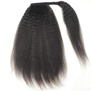 Синтетическая заколка для волос с прямым хвостом для женщин, волшебная паста, черный афро-хвост, 18 дюймов, 22 дюйма, 231025