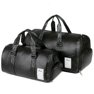 Yoga Bags Gym Bag Leather Sports Bags Men for Shoes Training Fitness Yoga Travel Luggage Shoulder Sac De Sport Bag 231025