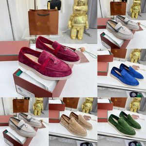 Loro Pianaa Loro Piano LP British and Style New Mens 2023 Womens LP Slip-on Shoe Bean Shoes Soft Sules Slip On Lazy Casual Shoes Shoes