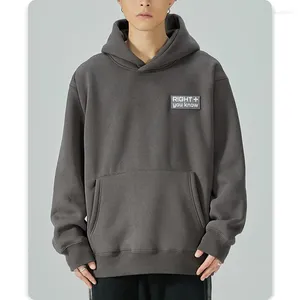 Erkek Hoodies Sonbahar ve Kış Polar Kalın Hoodie Gevşek Kat Üstü