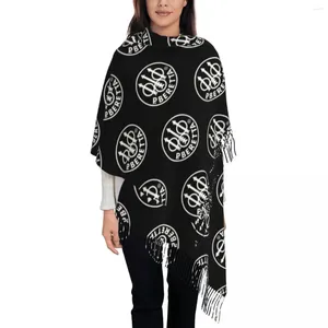 Lenços lenço feminino com borla beretta arma militar grande macio quente xale envoltório presentes pashmina