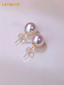 Stud Real 18K Gold 7-8 mm Naturalne Perły Modne kolczyki AU750 Pure Ear Studs for Women Gifts Exquacit Oryginalna biżuteria YQ231026