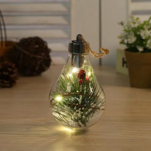 Noel Dekorasyonları 4 Tip Şeffaf Noel Ampul Top Led Hafif Kar Noel Ağacı Dekorasyon Ev Açık Atmosfer Asma Kolye Hediyesi 231025