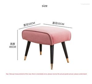 Chair Covers Modern Fashion Dressing Stool Velvet Upholstered Ottoman With 4 Art Wooden Legs Sofa Bedroom Living