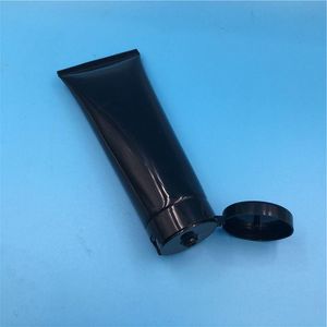 60 ml 100 ml Empty Black Plastic Tube Flip Cap Bottles Cosmetic Containers packaging 50 pcs Srntj