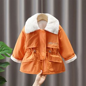 Down Coat Cold Winter Toddler Children Girl's Cloth Baby's Outfits Plush Warm Down Cotton Jacket Poat For Kids Girl Clothes Midjejackor 231025