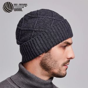 Beanie Kafatası Kapakları 100 Avustralya Yün Kış Erkekleri Örgü Sarkık Beanie Hat Kaşmir Kafataları Kadınlar İçin Şapkalar 231025