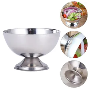 Plates Stainless Steel Salad Cup Candy Kitchen Supply Containers Fruit Pudding Clear
