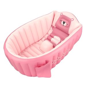 Bathing Tubs Seats PVC Inflatable Baby Bath Tub Portable Infant born Bathing Seat Tubs Non Slip Swim Pool Foldable bath tub banheiras 231025