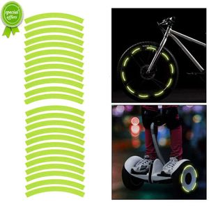 Nya 24st reflekterande klistermärken Cykelhjul Rim Decal Decal Safety Varning Reflective Tape Strip Sticker för 12-14 tum Balanscykel