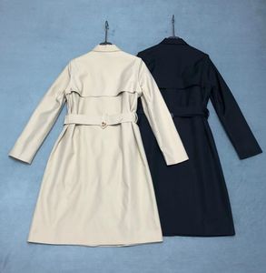 Hot Coats Designer Women's 2024 Trench Classic Women Fashion England Middle Long Płaszcz/Wysokiej jakości projekt marki podwójnie piersi COA