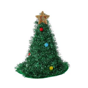 Straight Celebration Hat Christmas Tree Multicolored Straw Carnival Party Performance Props