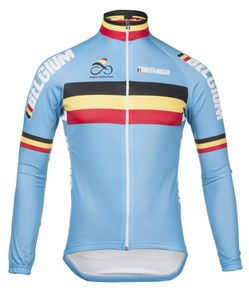 2018 벨기에 프로 팀 겨울 겨울 정리 자전거 타는 윈드 웨스트 윈드 재킷 열 MTB 자전거 코트 남성 워밍업 재킷 1529151