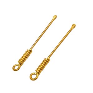 Earpick in metallo Cera Dab Strumento Accessori per fumatori Oro Argento Tabacco da fiuto Pippotto Strumenti per sniffer Piattaforme petrolifere Cera Pala Scoop in magazzino