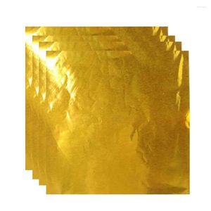 Backwerkzeuge 200 Stück goldene Aluminiumfolie, Geschenkpapier, quadratisch, für Süßigkeiten, praktische Schokoriegel, Lolly-Pralinen