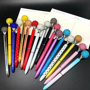 wholesale Fashion Design Small Crystal Diamond Ballpoint Pens Gem Metal Ball Pen Student Gift School Office Supplies Signature Business Pen