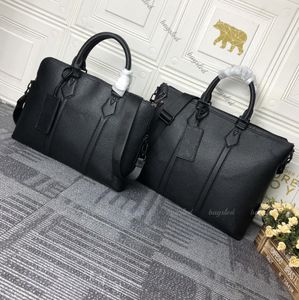 Designväska portfölj lyx tygväska män affärsväska datorpåse crossbody väska man axel väskor läder lapptoppväskor brev blixtlås messenger väska mens handväska