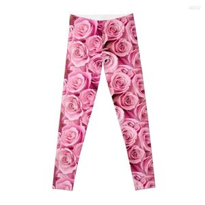 Active Pants Pink Roses Leggings Sports Tennis för kvinnor Kvinnor Push-Up Leggins Woman