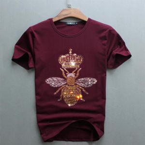 Bekväm tee-mäns T-shirt 2022 Summer Bee US Design Drill Shirts Colorful Designer3025