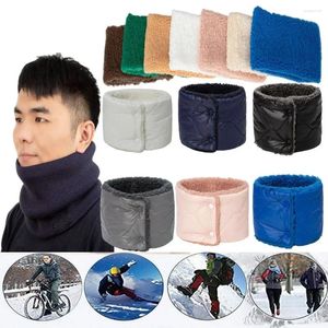 Scarves Fashion Winter Windproof Thermal Neck Warmer Fleece Scarf Snood Cowl Tube Autumn Ski Motorcycle Snap Fastener