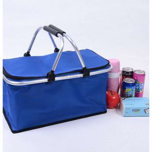 Portable Picnic Lunch Bag Ice Cooler Box Storage Travel Basket Cooler Cool Hamper Shopping Basket Bag Box