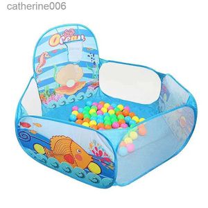 Baby Rail Kids 1.2m Ball Pool With Basket Toy Indoor Ocean Ball Pit Playpen Tent Outdoor Toys for Boys Girls Baby Birthday Christmas Giftl231027