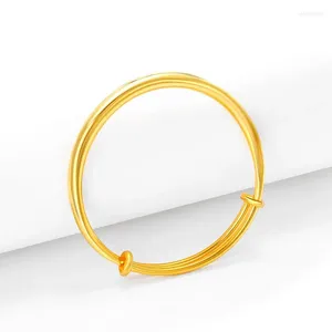 Bangle Classical 24K Gold Plating Charm Gilding Bangle&Bracelet For Women Girl Premium Jewelry