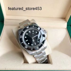 Luxury Watch Clean Factory Rolaxes Bezel Types Ceramic Watch Deep Sea-Dweller Black Dial Sapphire rostfritt stål Lås lås automatiskt