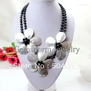 Kedjor charmiga blommande skal pärlblomma halsband modehänge sp040