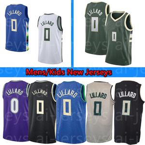 Basketball Jerseys 0 Lillard Stitched Mens Youth Kids size S M L XL 2XL