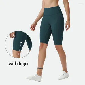 Active Shorts Lu Logo Limited Time With High midje skinkor Yoga Women's Summer Breattable Cycling Sports Tight Fitness L