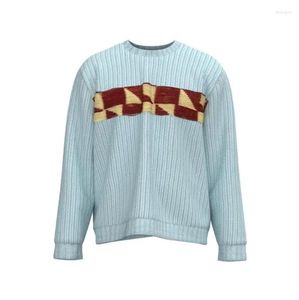 Maglioni da uomo 2023 High Street Fasion Men Raf Sky Blue Gentleman Classic Cotton Knit Casual Pullover Felpe