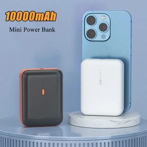 Mini Power Bank 10000mAh Portable PowerBank 2.1A Snabbladdning Externt batteripaket Poverbank för iPhone Samsung Xiaomi Huawei