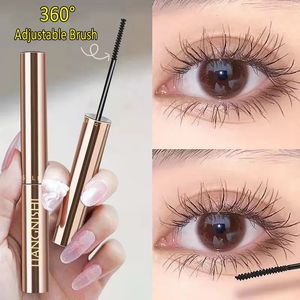 Mascara 4D Silk Fiber 25MM UltraFine Lengthens Eyelashes Small Brush Head Curling Waterproof Fast Dry Brown 231027