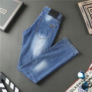 Jeans de luxo designer calças masculinas azul tamanho 28-40 casual verão calças finas design cáqui grade cinza calça mais recente listin algodão fash273a