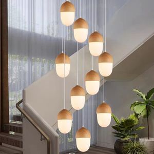 Designer Nordic creative single head grain nut pendant lights restaurant bedroom bedside fashion pendant lights glass