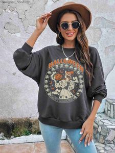 Felpe con cappuccio da uomo Felpe Happy Halloween Pumpkins Witches Stampa Felpa Autunno Felpa con cappuccio Calda maniche lunghe Girocollo Pullover Casual Uomo Donna Taglie forti L231027