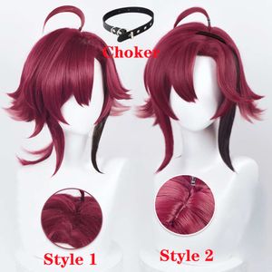 Catsuit Costumes 55cm Long Shikanoin Heizou Game Genshin Impact Cosplay Gradient Heat Resistant Synthetic Hair Party Wigs + Wig Cap