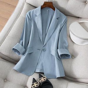 Women's Suits Small Suit Jacket Female Seven-point Sleeve 2023 Spring And Summer Korean Version Temperament Slimming Top