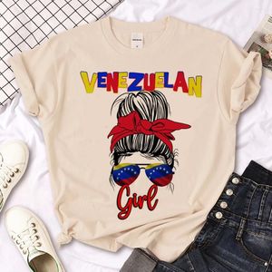 Kvinnors T-skjortor Venezuela T-shirts Kvinnor Summer Girl Graphic Manga Streetwear Clothes