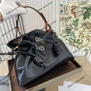 Wholesale Women's luxury shoulder bag Designer Lucky handbag French high quality leather Crossbody Handbag Handheld drawstring large capacity dumpling bag
