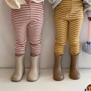 Byxor Spring Girls Leggings Candy Color Pants For Kids Autumn Children Cotton Baby Tights Toddler Legins Clothing