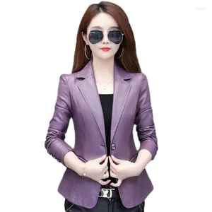 Women's Leather Large Size 3XL 4XL Jacket Women Suit 2023 Coats Female Blazer Outerwear