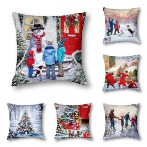 Pillow Christmas Covers Upgrade Your Living Room Decor and Add Festive Atmosphere Home Art Cushion 231027