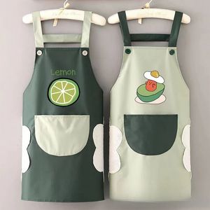 Aprons Apron for home kitchen waterproof and oil-proof for women cute and stylish working adult apron for dirty work 231026