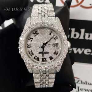 Trendy Popular Fashion Brand Custom Antique VVS Moissanite Hip Hop Style Iced Out Bust Down Wrist Watches For Him Her Jewelry