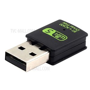 USB WiFi Bluetooth Adapter 600Mbps 2.4 5Ghz Dual Band Wireless Ethernet Receiver Mini USB WiFi Dongle for Desktop PC Laptop